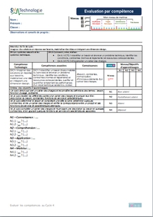 Evaluation de compétence